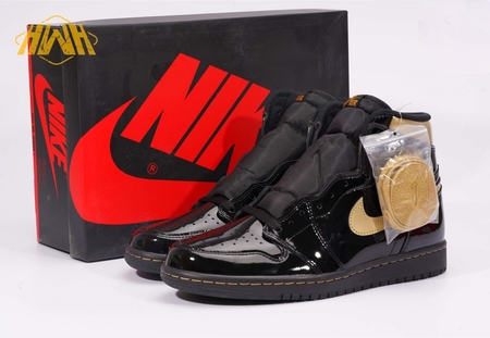 Air Jordan 1 High OG black gold patent leather SP40.5-46