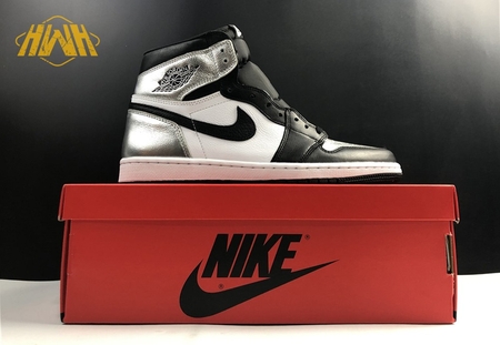 Air Jordan 1 Retro High OG White Black Silver SP36-44.5