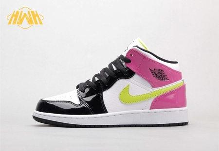 Air Jordan 1 Mid White Black Cyber Pink 36-40