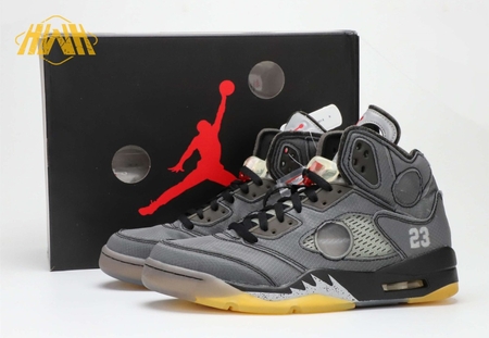 Off-white x Air dordan 5 retro SP black cicada wing 36-47.5