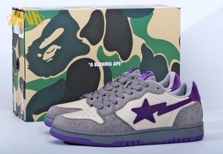 Bape Sk8 Sta Grey Purple Size 40-45