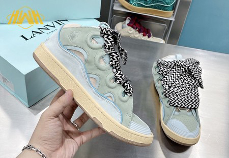 LANVIN Curb sneakers pale blue DRA2-A2121 Size 35-45