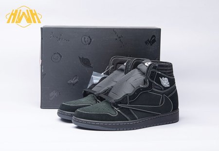 Jordan 1 Retro High OG SP Travis Scott Black Phantom DM7866-001 Size 40-47.5