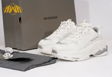 BALENCIAGA TRIPLE S WHITE GREY SP SIZE 35-46