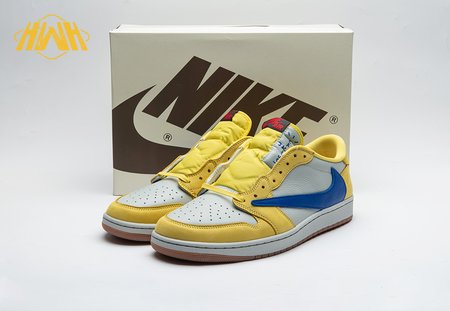 Jordan 1 Retro Low OG SP Travis Scott Canary Size 36-47.5