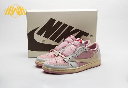 Travis Scott x Air Jordan 1 Low OG Shy Pink DM7866-600 Size 36-44
