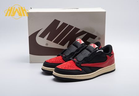 Travis Scott x Air Jordan 1 Low OG Black Red DM7866-061 Size 35-47.5