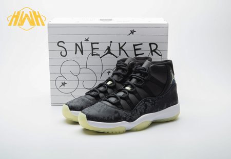 Jordan 11 Retro Black Barely Volt IB1378-001 Size 36-47.5