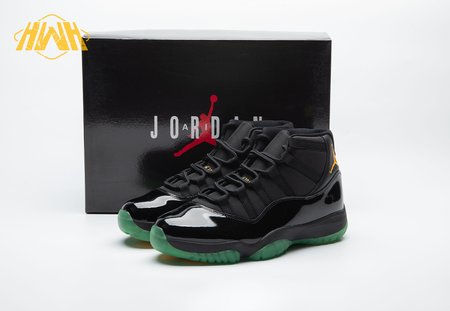 Air Jordan 11 Black Green Yellow CT8012-037 Size 40-48.5