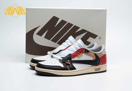 Travis Scott x OFF-WHITE x Air Jordan 1 XZ6868-005 Size 36-47.5